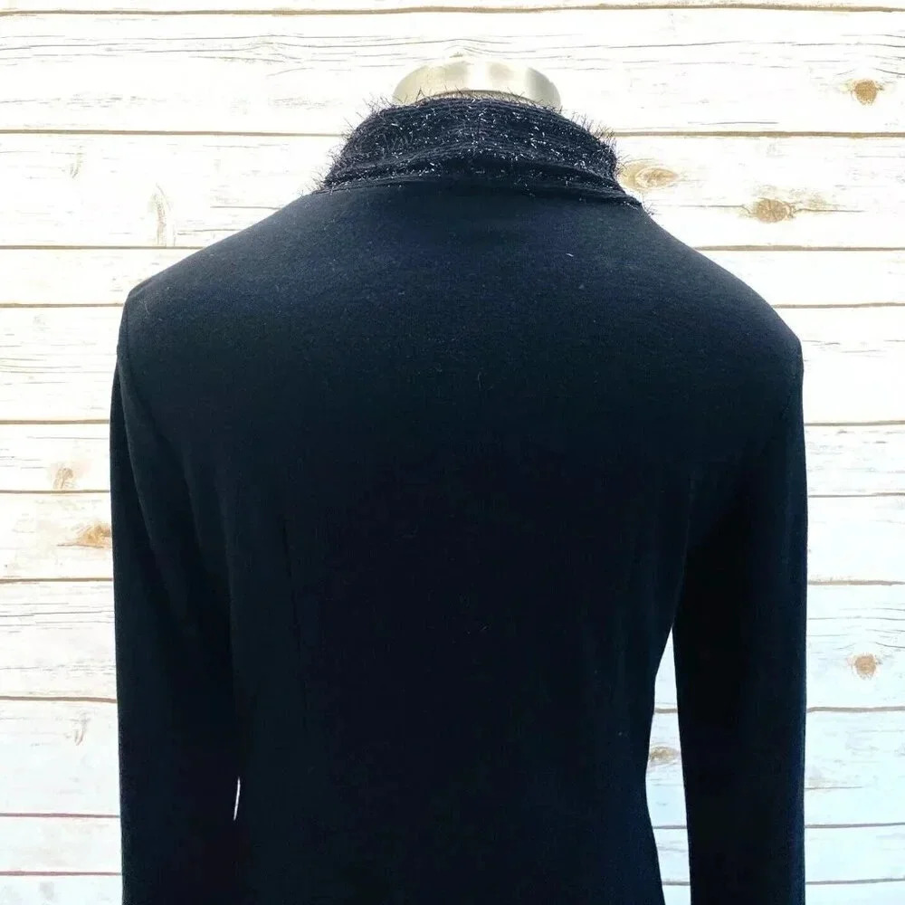 TARG YUAR BA Women Long Sleeve Pullover Black Turtleneck Shirt Top Size Medium - Picture 3 of 11